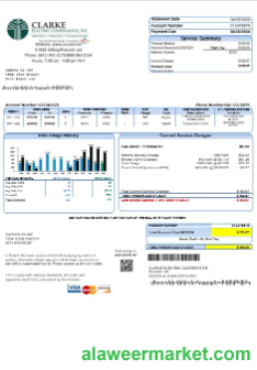 USA Iowa Clarke Electric Cooperative, Inc business utility bill template in Word and PDF formats